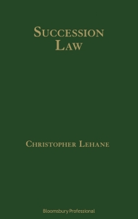 صورة الغلاف: Succession Law 1st edition