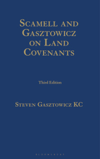 Imagen de portada: Scamell and Gasztowicz on Land Covenants 3rd edition 9781526524447
