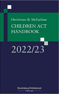 Cover image: Hershman and McFarlane: Children Act Handbook 2022/23 1st edition 9781526524737