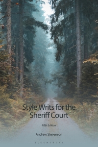 صورة الغلاف: Style Writs for the Sheriff Court 5th edition 9781526525390