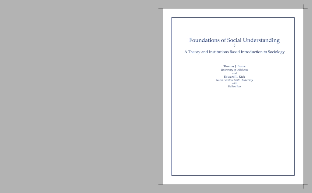 Foundations of Social Understanding 2nd Edition
