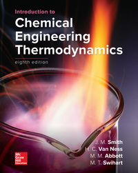 Cover image: Introduction to Chemical Engineering Thermodynamics 8th edition 9781259921896