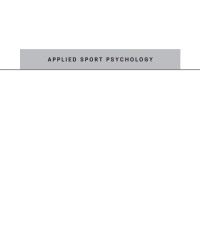 Cover image: APPLIED SPORT PSYCHOLIOGY 7th edition 9789814577496