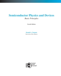 Cover image: SEMICONDUCTOR PHYSICS AND DEVICES 4th edition 9780071089029