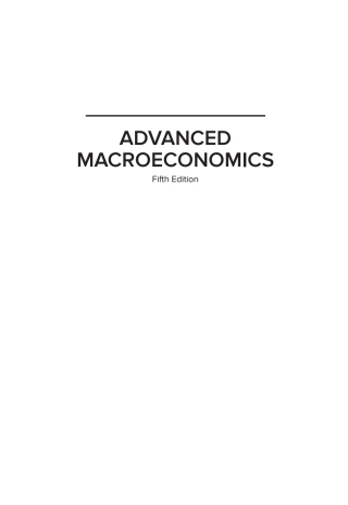 Titelbild: Advanced Macroeconomics 5th edition 9781260185218