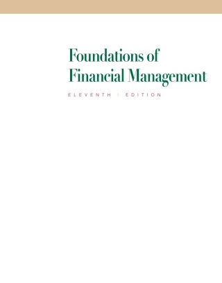 Cover image: Foundations of Financial Management 11th edition 9780072842296
