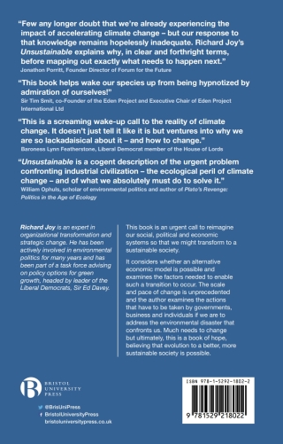 Cover image: Unsustainable 1st edition 9781529218022