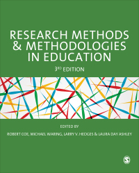 Imagen de portada: Research Methods and Methodologies in Education 3rd edition 9781529729634