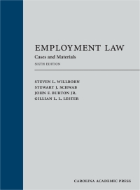 Cover image: Employment Law: Cases and Materials 6th edition 9781531005474