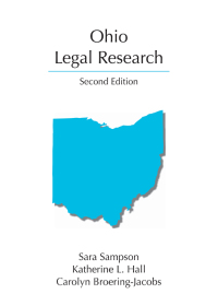 Cover image: Ohio Legal Research 2nd edition 9781611637496
