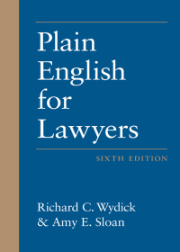 Cover image: Plain English for Lawyers 6th edition 9781531006990