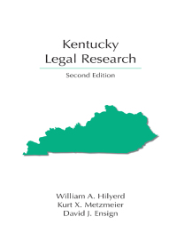 Cover image: Kentucky Legal Research 2nd edition 9781611637076