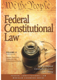 Imagen de portada: Federal Constitutional Law (Volume 2): Federal Executive Power and the Separation of Powers 3rd edition 9781531008383