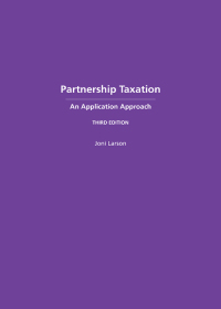 Imagen de portada: Partnership Taxation: An Application Approach 3rd edition 9781531011147