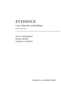 Imagen de portada: Evidence: Cases, Materials, and Problems 5th edition 9781531012328