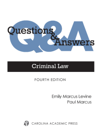 表紙画像: Questions & Answers: Criminal Law 4th edition 9781531012403