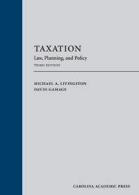 Imagen de portada: Taxation: Law, Planning, and Policy 3rd edition 9781531012779