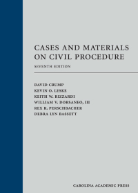 Cover image: Cases and Materials on Civil Procedure 7th edition 9781531013981