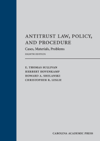 Imagen de portada: Antitrust Law, Policy, and Procedure: Cases, Materials, Problems 8th edition 9781531014148
