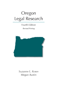 Cover image: Oregon Legal Research: Revised Printing 4th edition 9781531016685