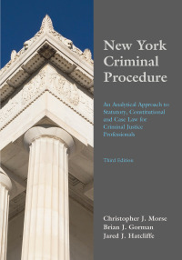 Cover image: New York Criminal Procedure: An Analytical Approach to Statutory, Constitutional and Case Law for Criminal Justice Professionals 3rd edition 9781531016739