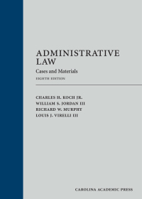Imagen de portada: Administrative Law: Cases and Materials 8th edition 9781531016814