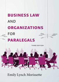 Imagen de portada: Business Law and Organizations for Paralegals 3rd edition 9781531020583