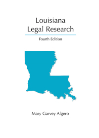 Imagen de portada: Louisiana Legal Research 4th edition 9781531020880