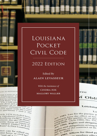 Imagen de portada: Louisiana Pocket Civil Code, 2022 Edition 1st edition 9781531024376