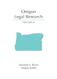 Cover image: Oregon Legal Research 5th edition 9781531024611