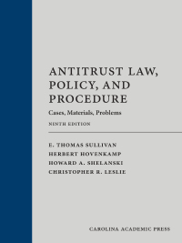 Imagen de portada: Antitrust Law, Policy, and Procedure: Cases, Materials, Problems 9th edition 9781531027537