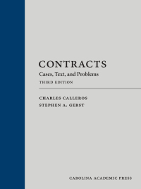 Cover image: Contracts: Cases, Text, and Problems 3rd edition 9781531028060
