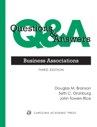 Imagen de portada: Questions & Answers: Business Associations, Third Edition 3rd edition 9781531029586