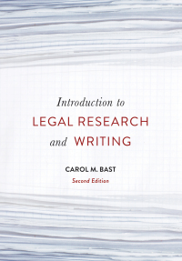 Cover image: Introduction to Legal Research and Writing 2nd edition 9781531030261