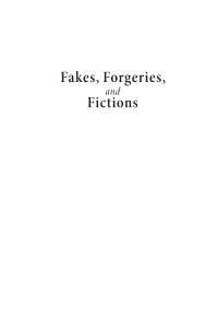 Omslagafbeelding: Fakes, Forgeries, and Fictions 9781532603730