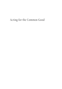 Cover image: Acting for the Common Good 9781532617744