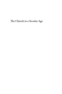 Cover image: The Church in a Secular Age 9781532632792
