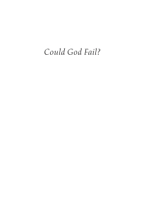 صورة الغلاف: Could God Fail? 9781532646522