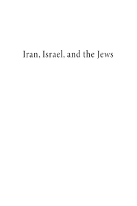 Cover image: Iran, Israel, and the Jews 9781532661709