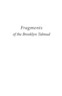 Cover image: Fragments of the Brooklyn Talmud 9781532663284
