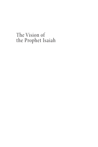 Titelbild: The Vision of the Prophet Isaiah 9781532667480