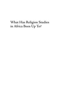 صورة الغلاف: What Has Religion Studies in Africa Been Up To? 9781532668036