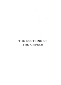 Cover image: The Doctrine of the Church 9781532671029