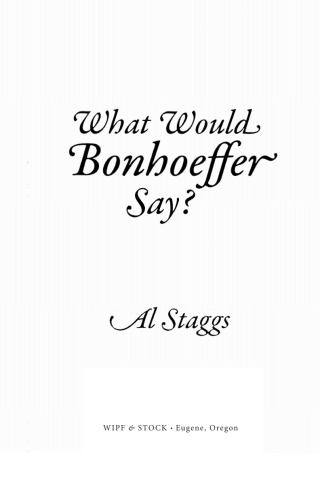 表紙画像: What Would Bonhoeffer Say? 9781532671302