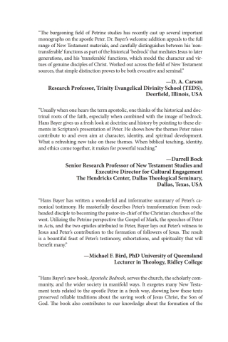 Cover image: Peter as Apostolic Bedrock 9781532674792