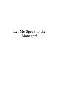 Cover image: Let Me Speak to the Manager! 9781532675690