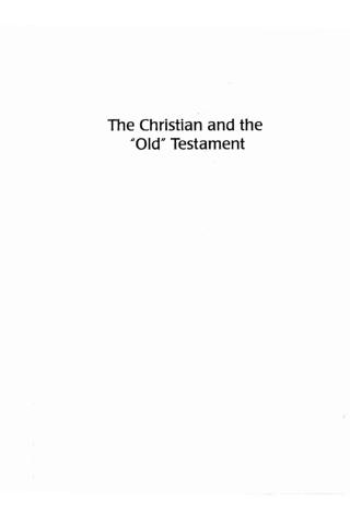 Cover image: The Christian and the Old Testament 9781532677984
