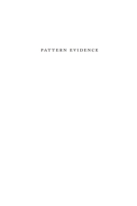 表紙画像: Pattern Evidence 9781532679049