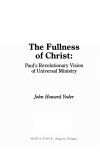 Cover image: The Fullness of Christ 9781532679100