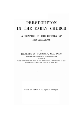Imagen de portada: Persecution in the Early Church 9781606086438